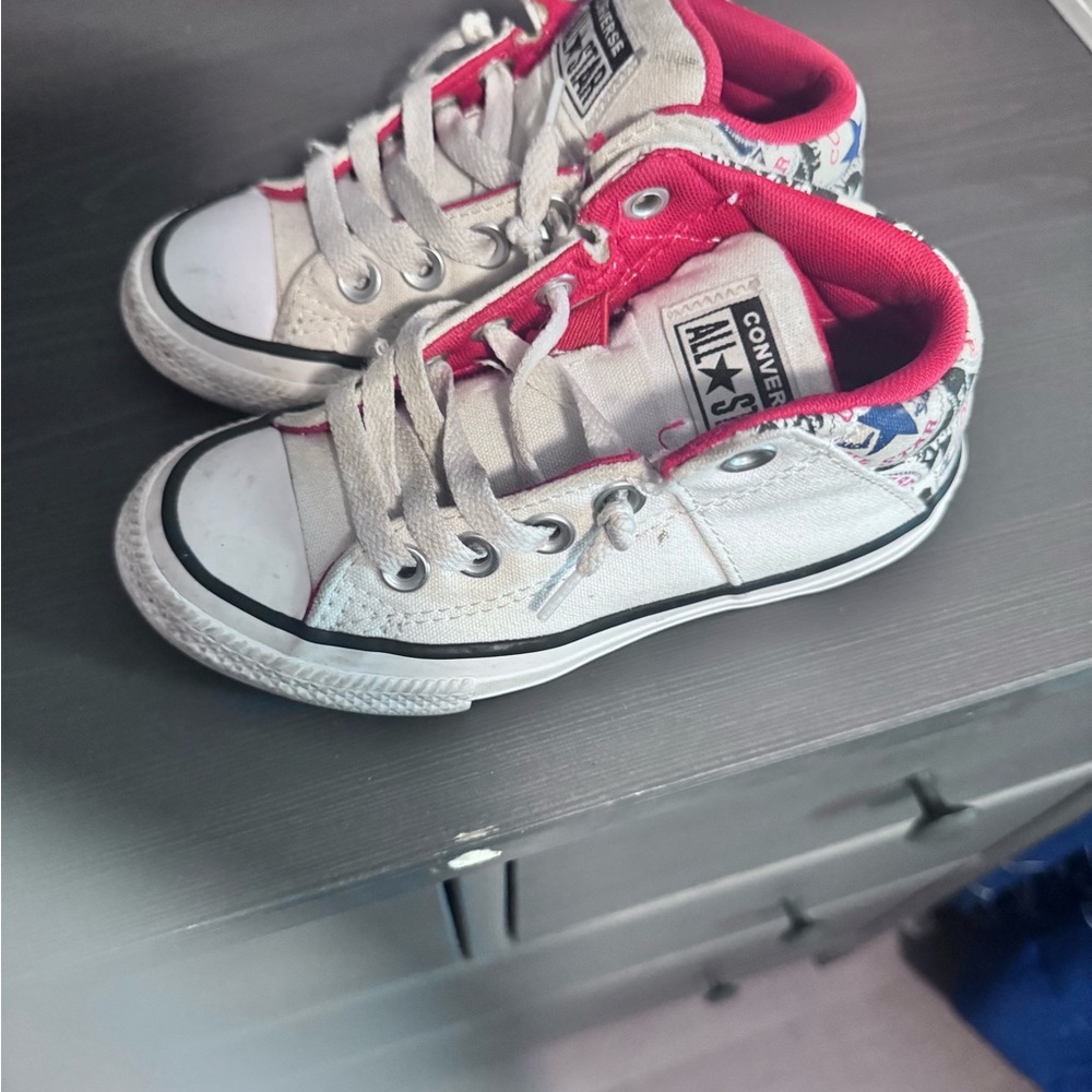 Converse Kids' White and Red Sneakers